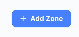 Nút Add Zone (nền xanh) ở góc trên bên phải màn hình Shipping.